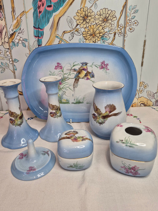 An Antique Vanity Set by Newport Pottery c1910s-1920s