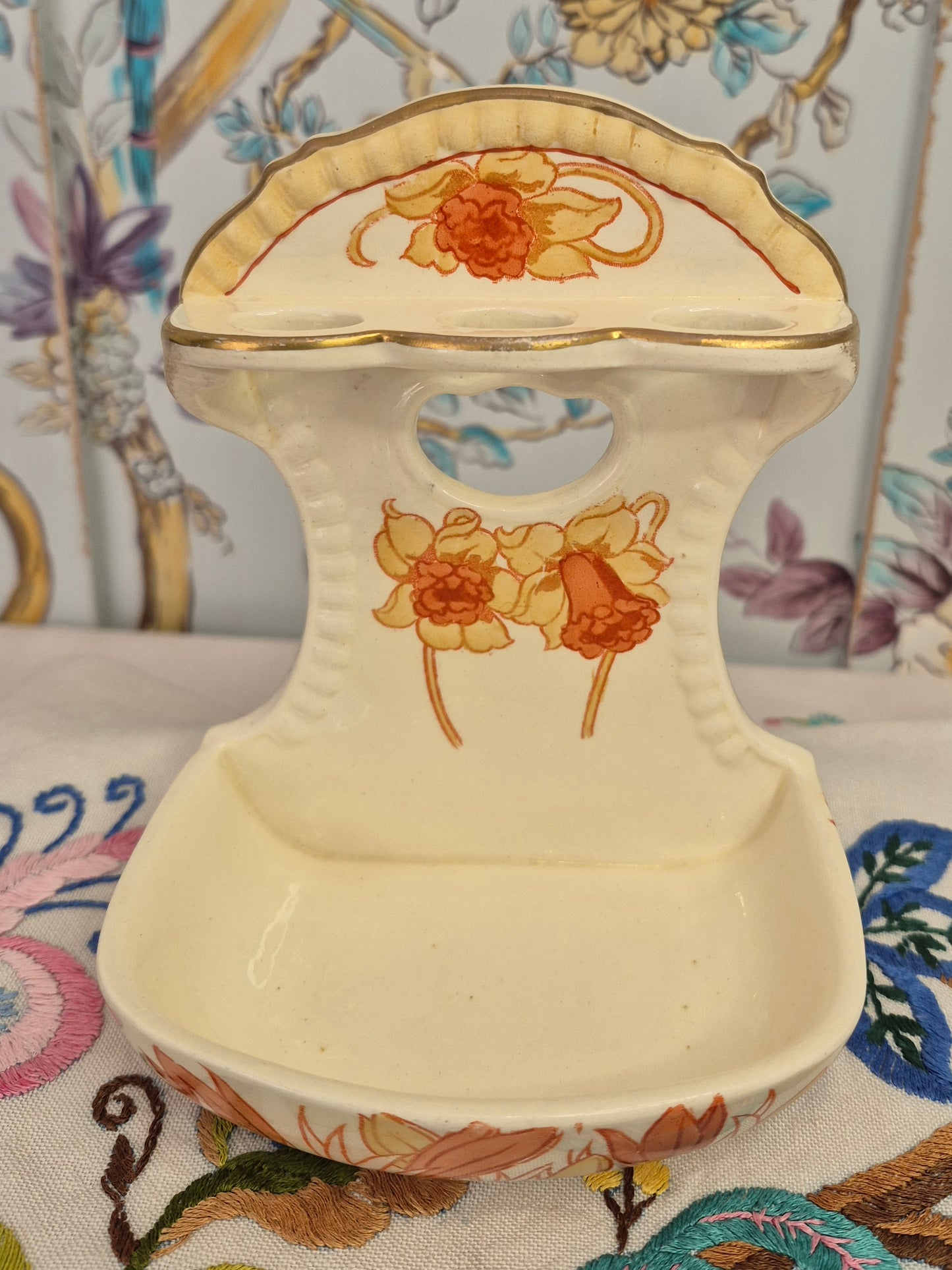 A Victorian Toothbrush Holder by Powell, Bishop and Stonier