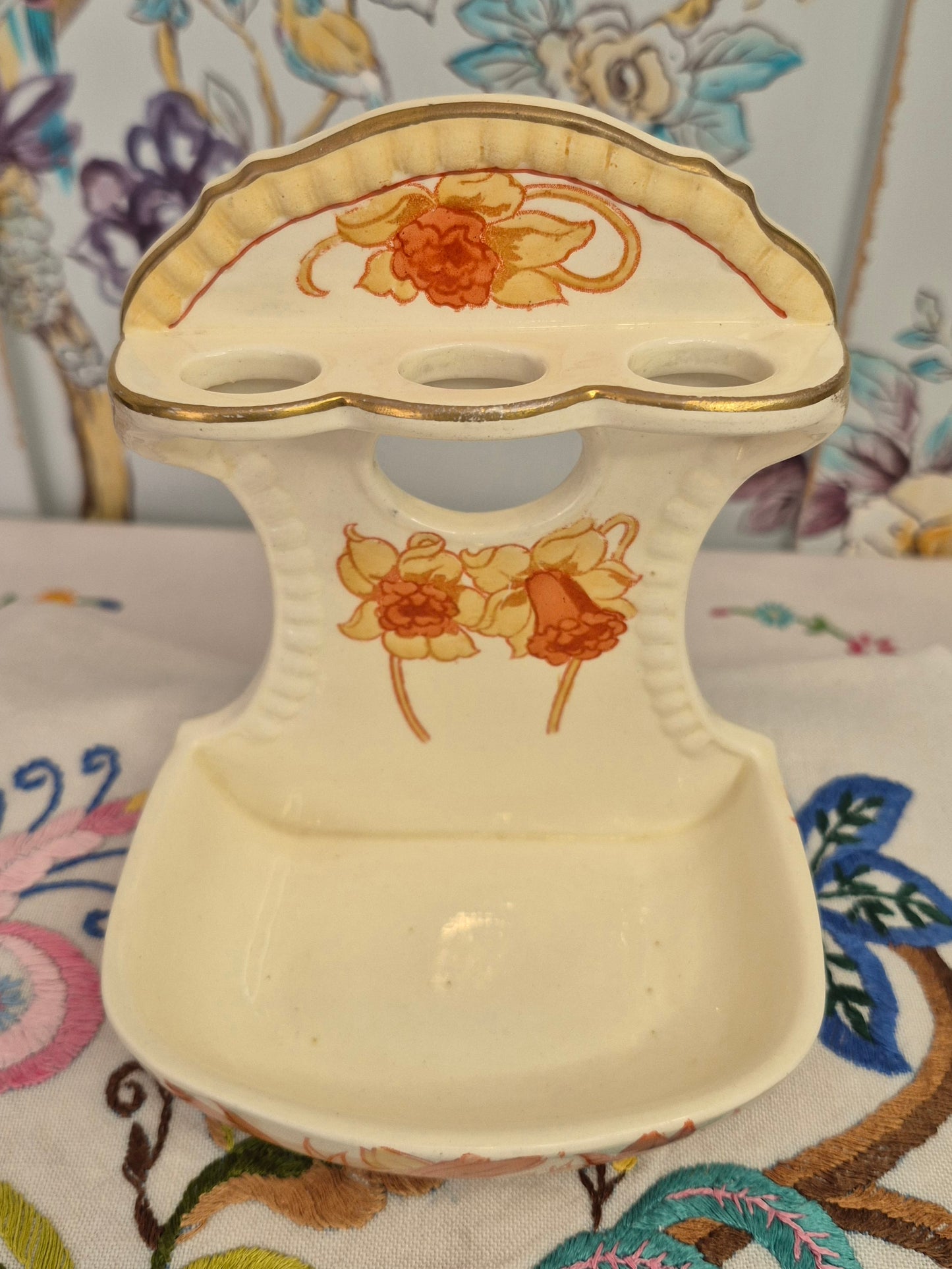 A Victorian Toothbrush Holder by Powell, Bishop and Stonier