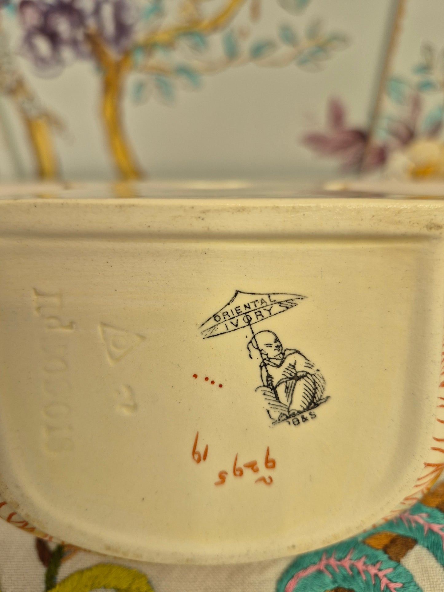 A Victorian Toothbrush Holder by Powell, Bishop and Stonier