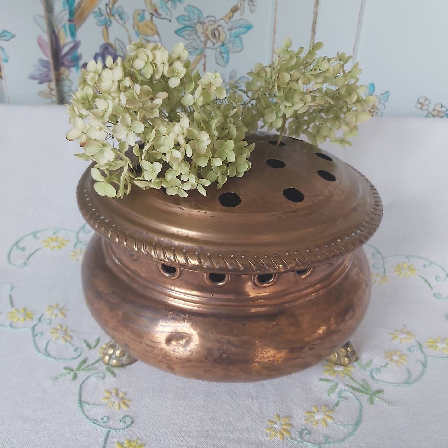 An Antique Copper Foot Warmer