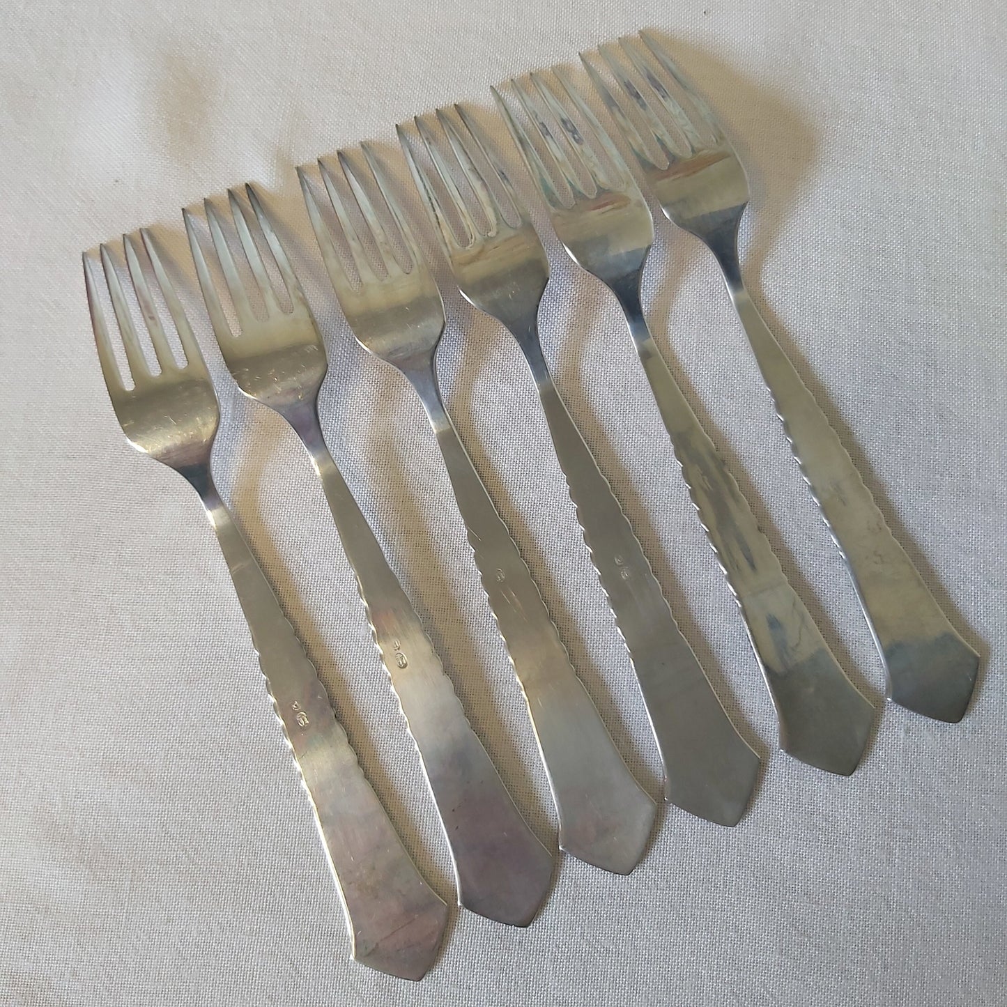 Cohr Fredericia Silver Plated Dinner Forks, Set of Six