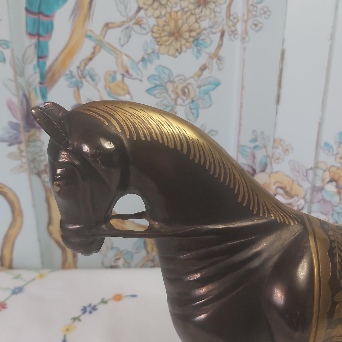 A Cast Bronze Figure of a Horse