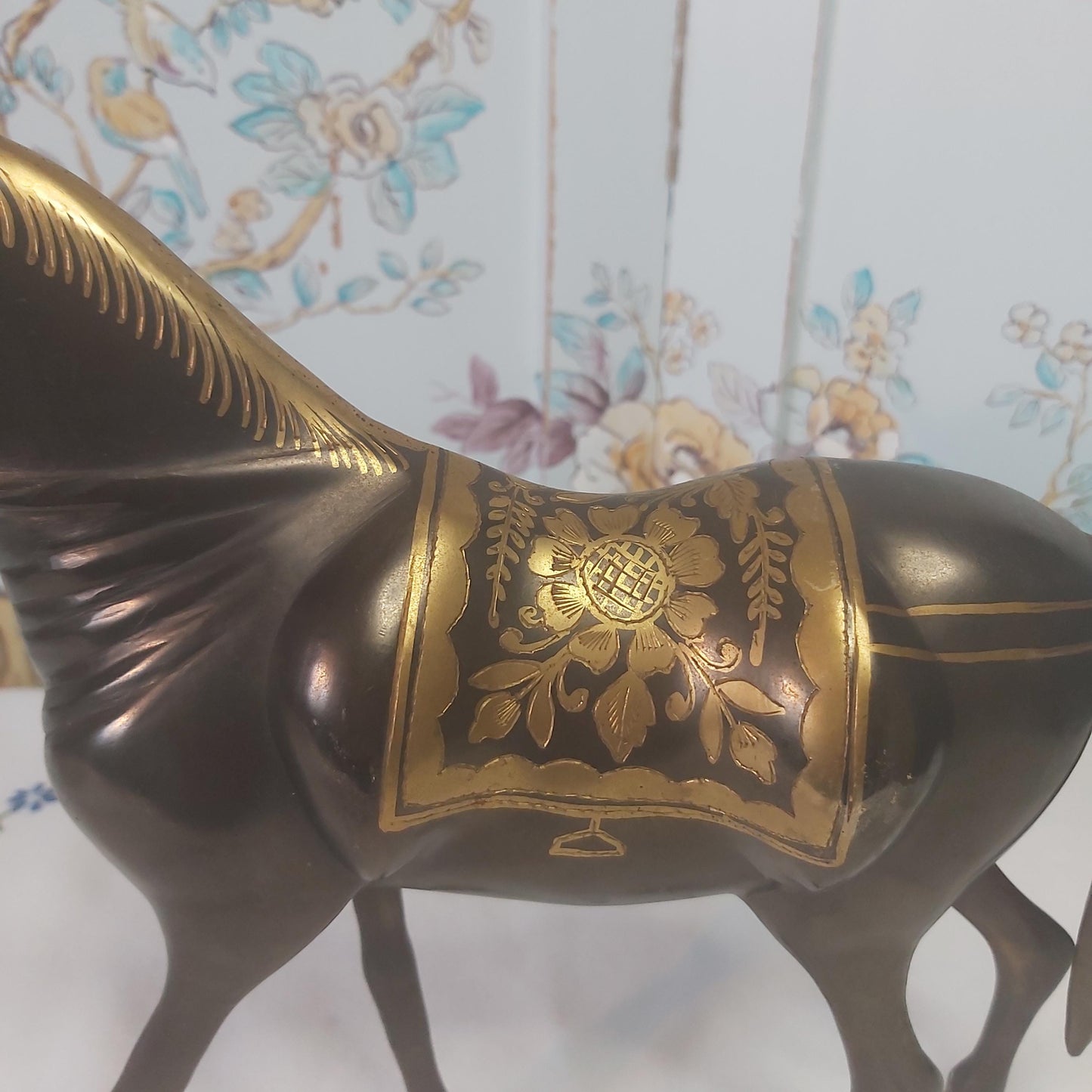 A Cast Bronze Figure of a Horse
