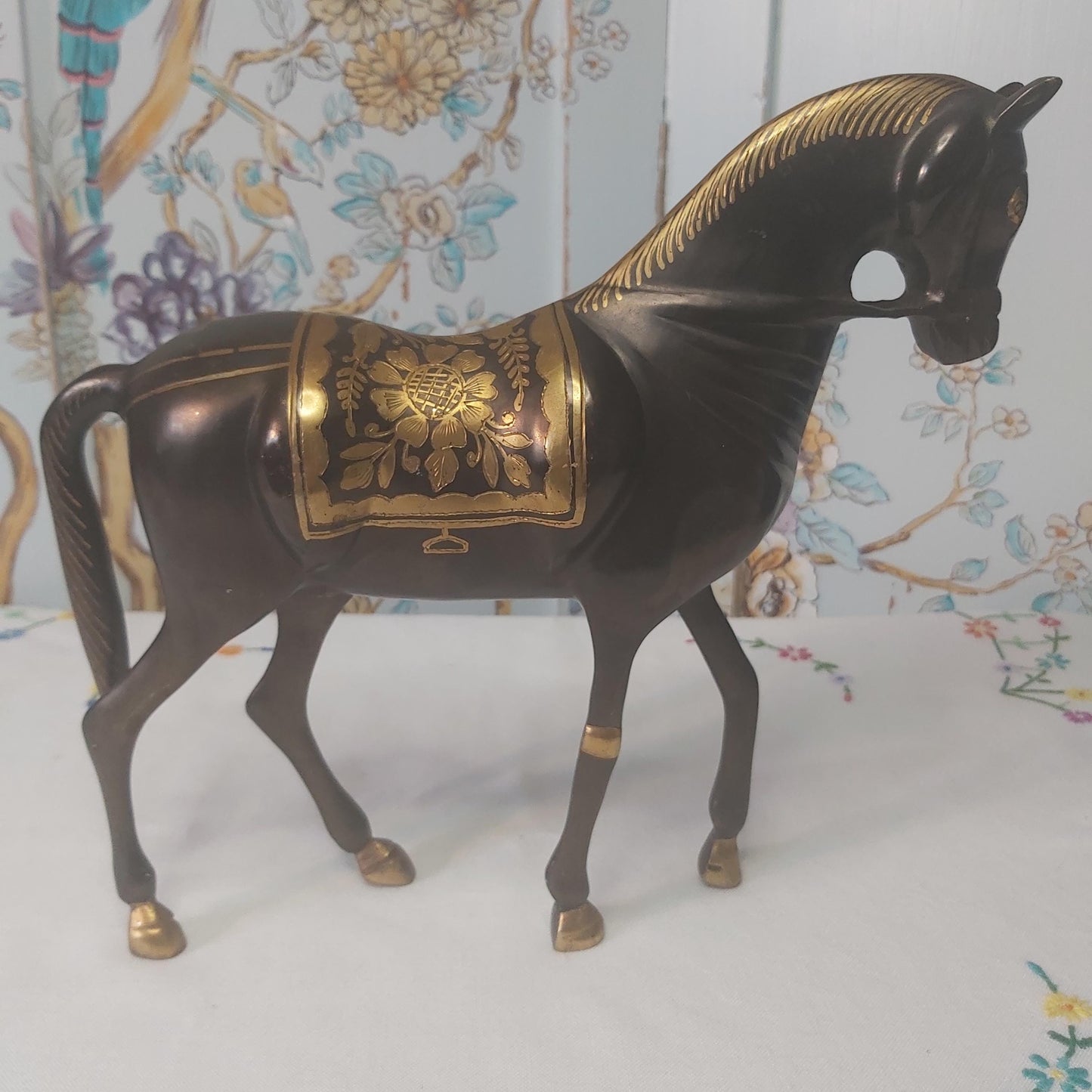 A Cast Bronze Figure of a Horse