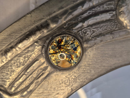 An Arts and Crafts Pewter Mirror