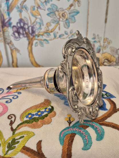 An Antique Georgian Sheffield Plate Wine Funnel