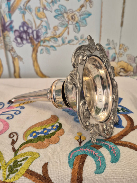 An Antique Georgian Sheffield Plate Wine Funnel