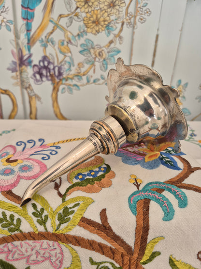 An Antique Georgian Sheffield Plate Wine Funnel