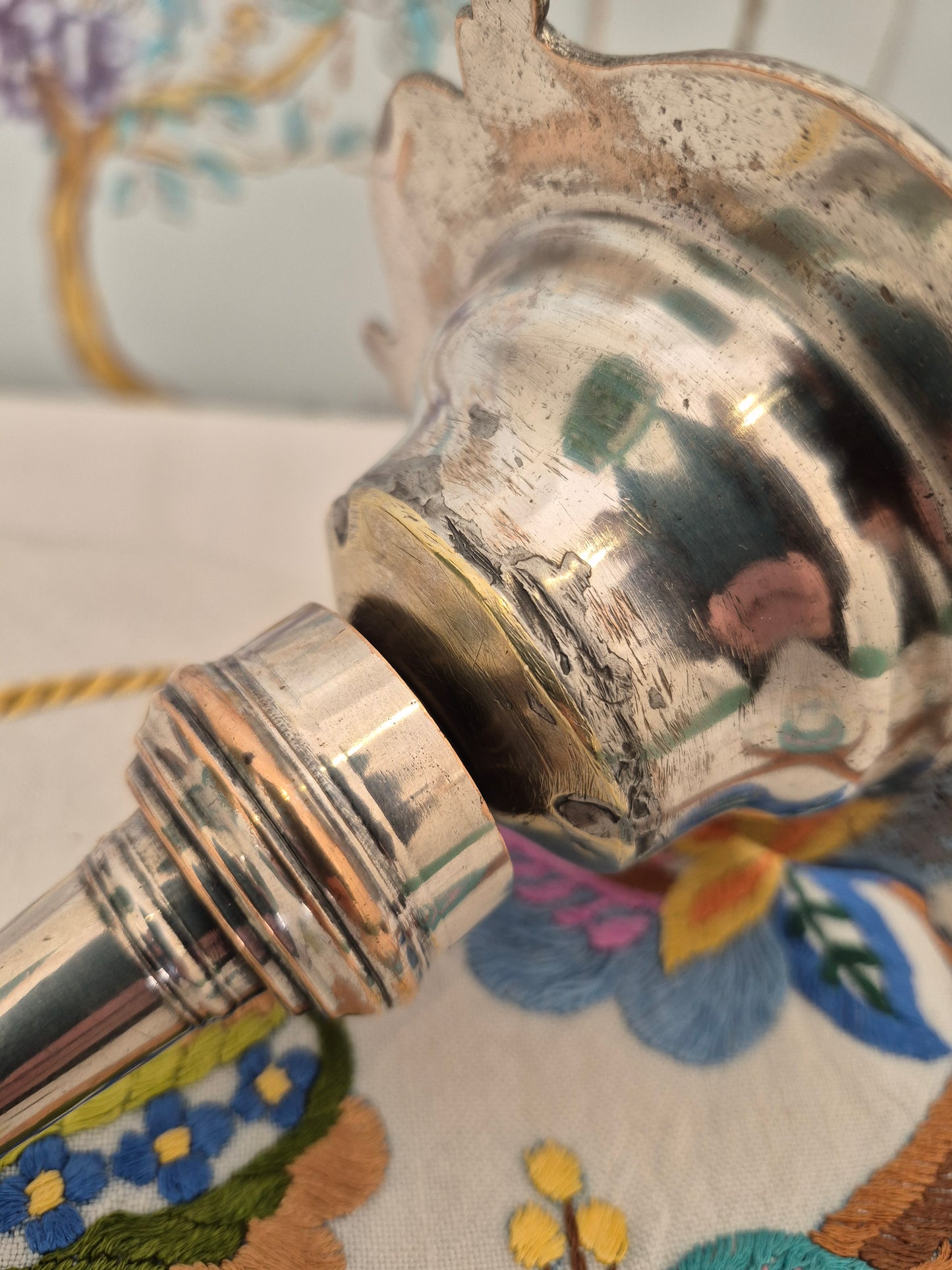 An Antique Georgian Sheffield Plate Wine Funnel