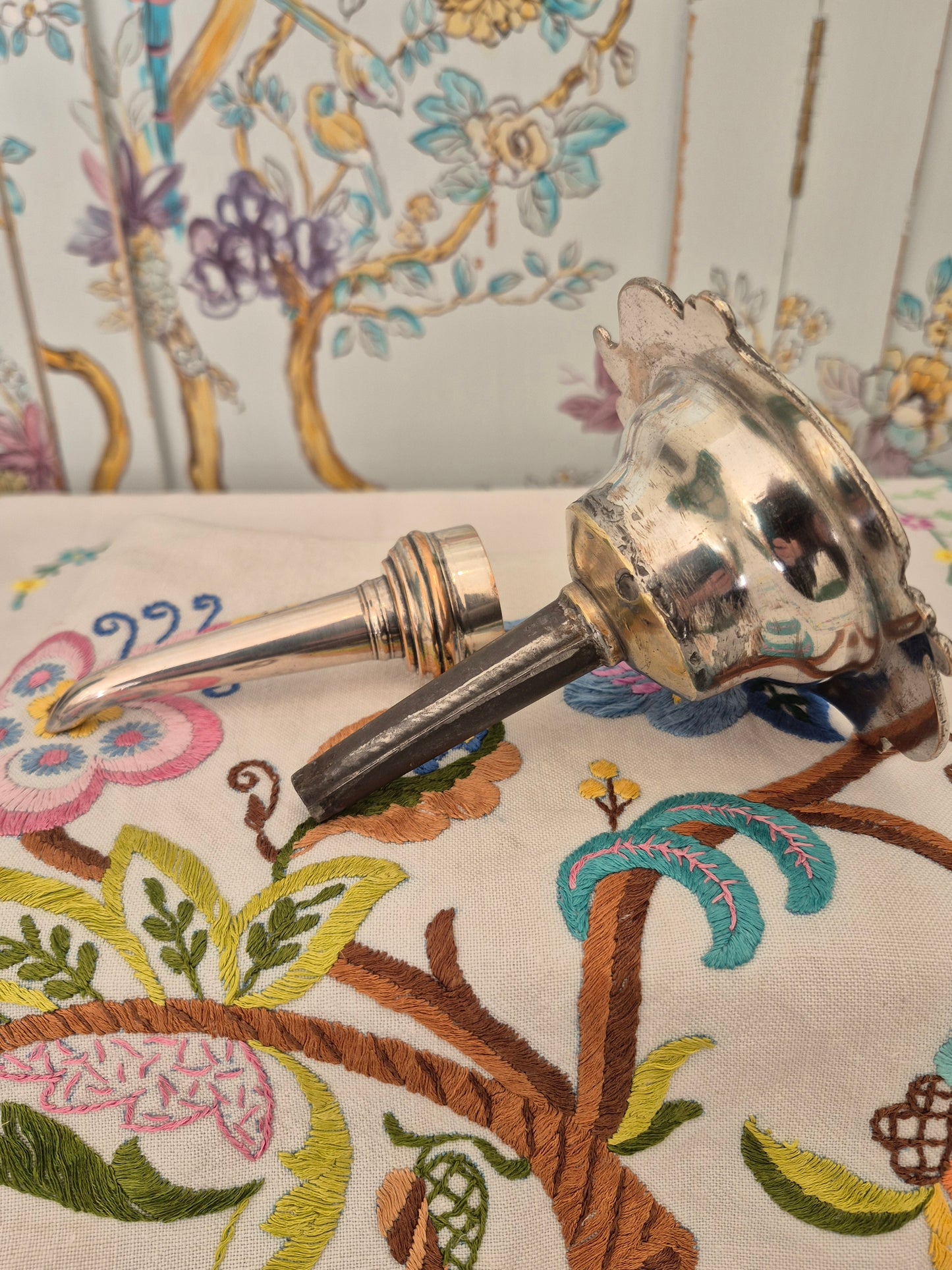 An Antique Georgian Sheffield Plate Wine Funnel