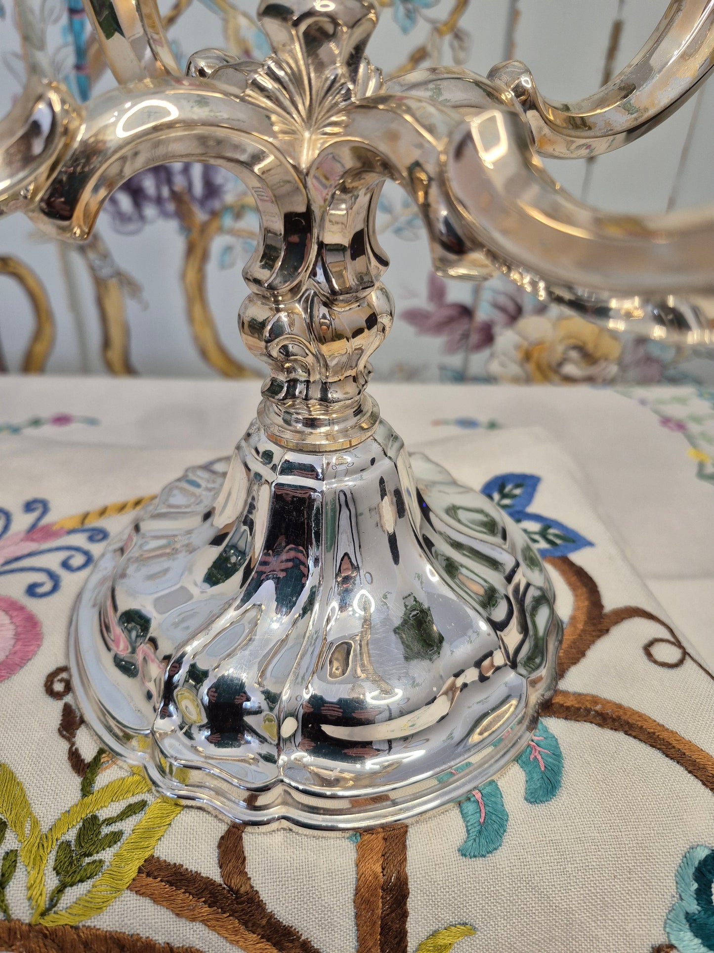 A Vintage Silver Plated Five Arm Candelabra