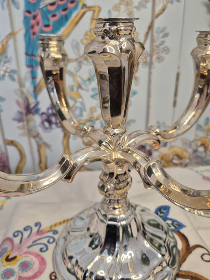 A Vintage Silver Plated Five Arm Candelabra