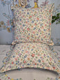 A Pair of Cushions Made From Reclaimed Floral Sanderson Fabric