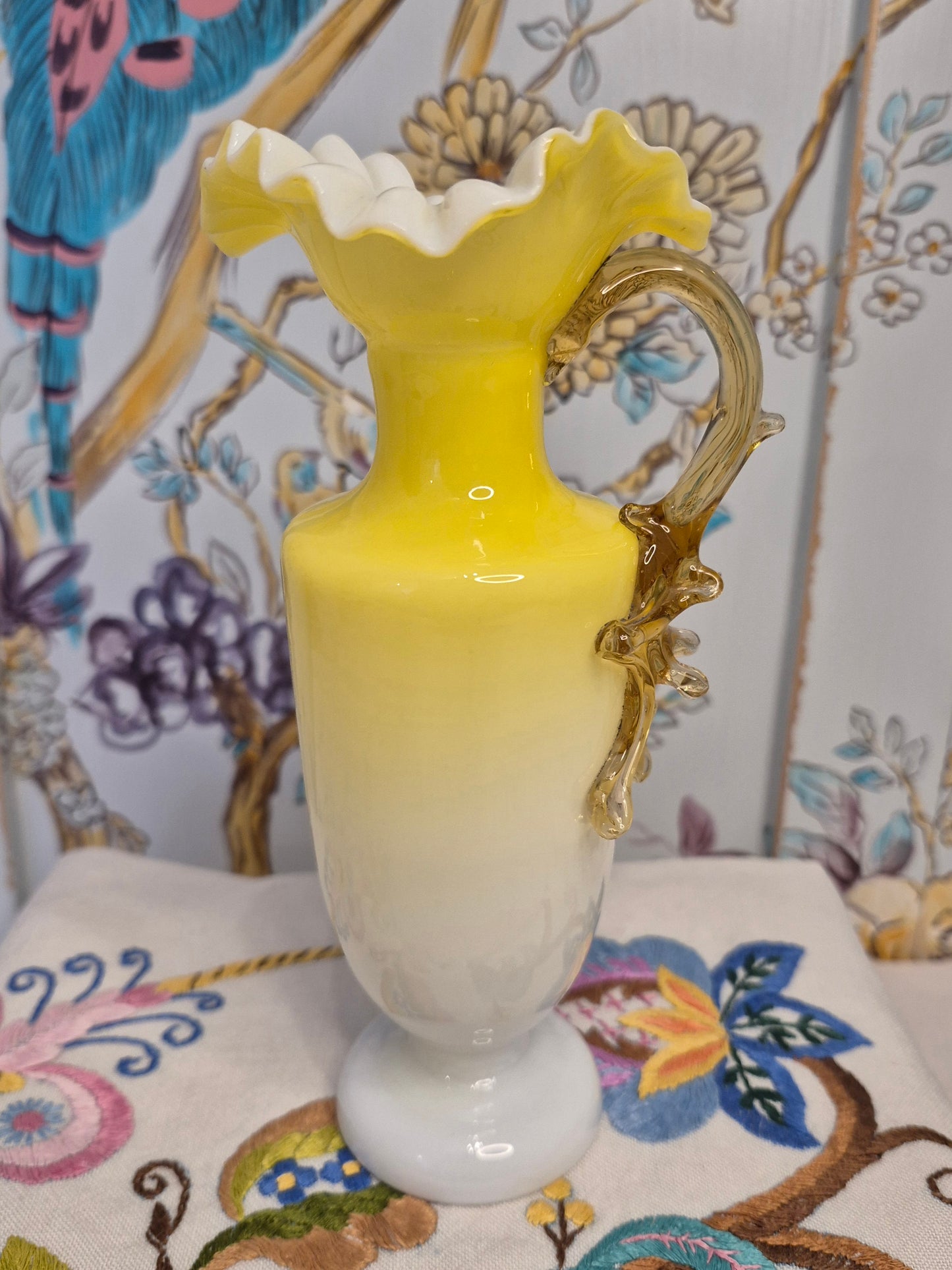 A Victorian Cased Glass Vase