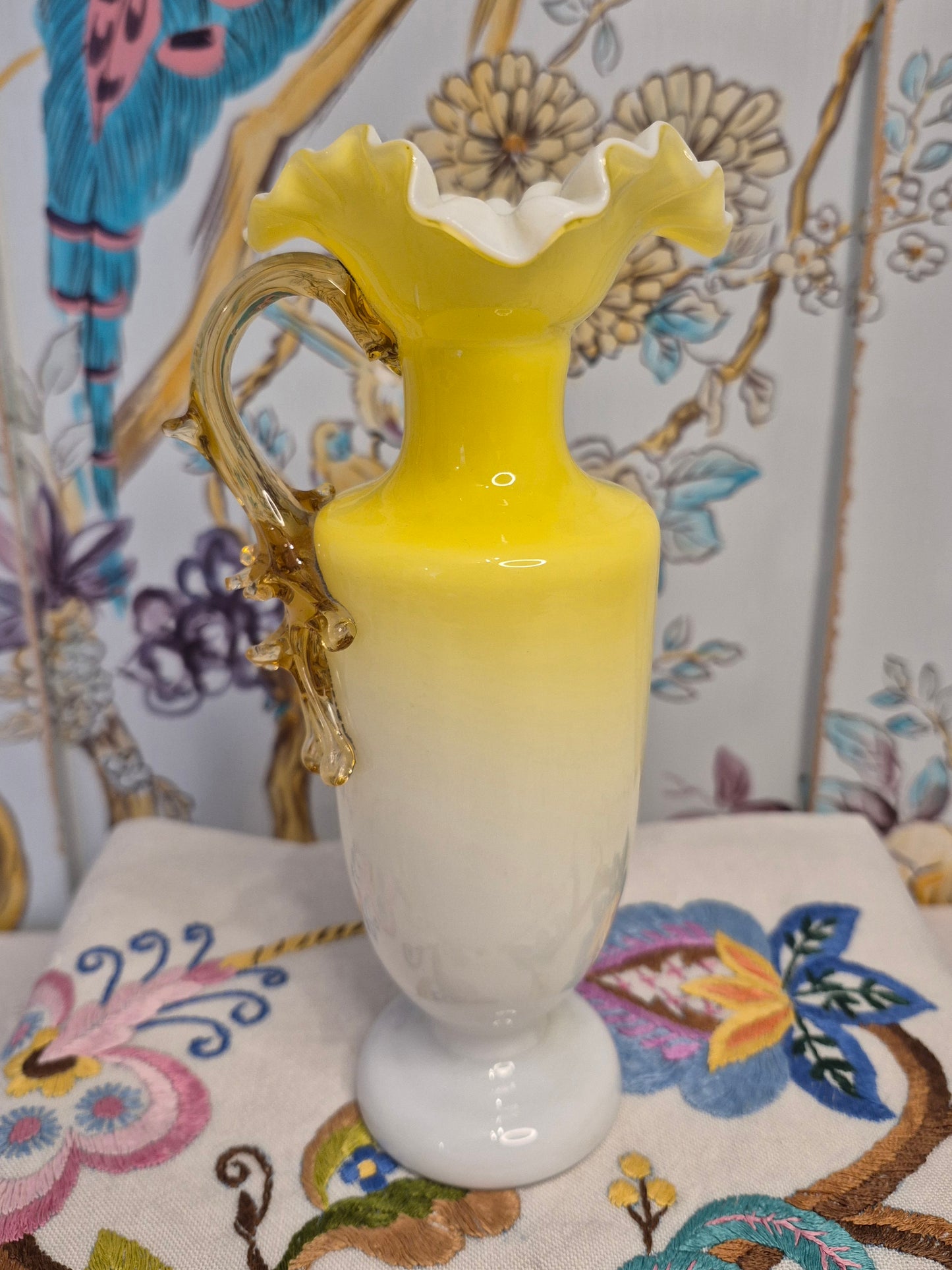 A Victorian Cased Glass Vase