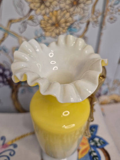 A Victorian Cased Glass Vase