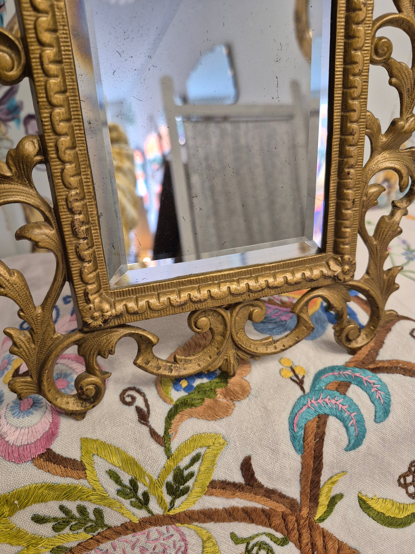 Art Nouveau Ormolu Easel Mirror