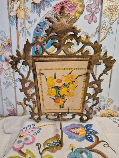 Art Nouveau Ormolu Easel Mirror