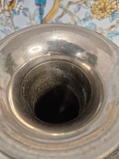 A Pair of Middle Eastern Silver Plated Vases