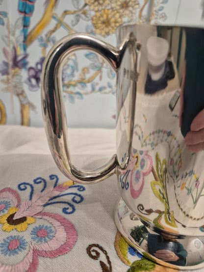 A Vintage Silver Plated Pint Tankard by Elkington and Co c1940s