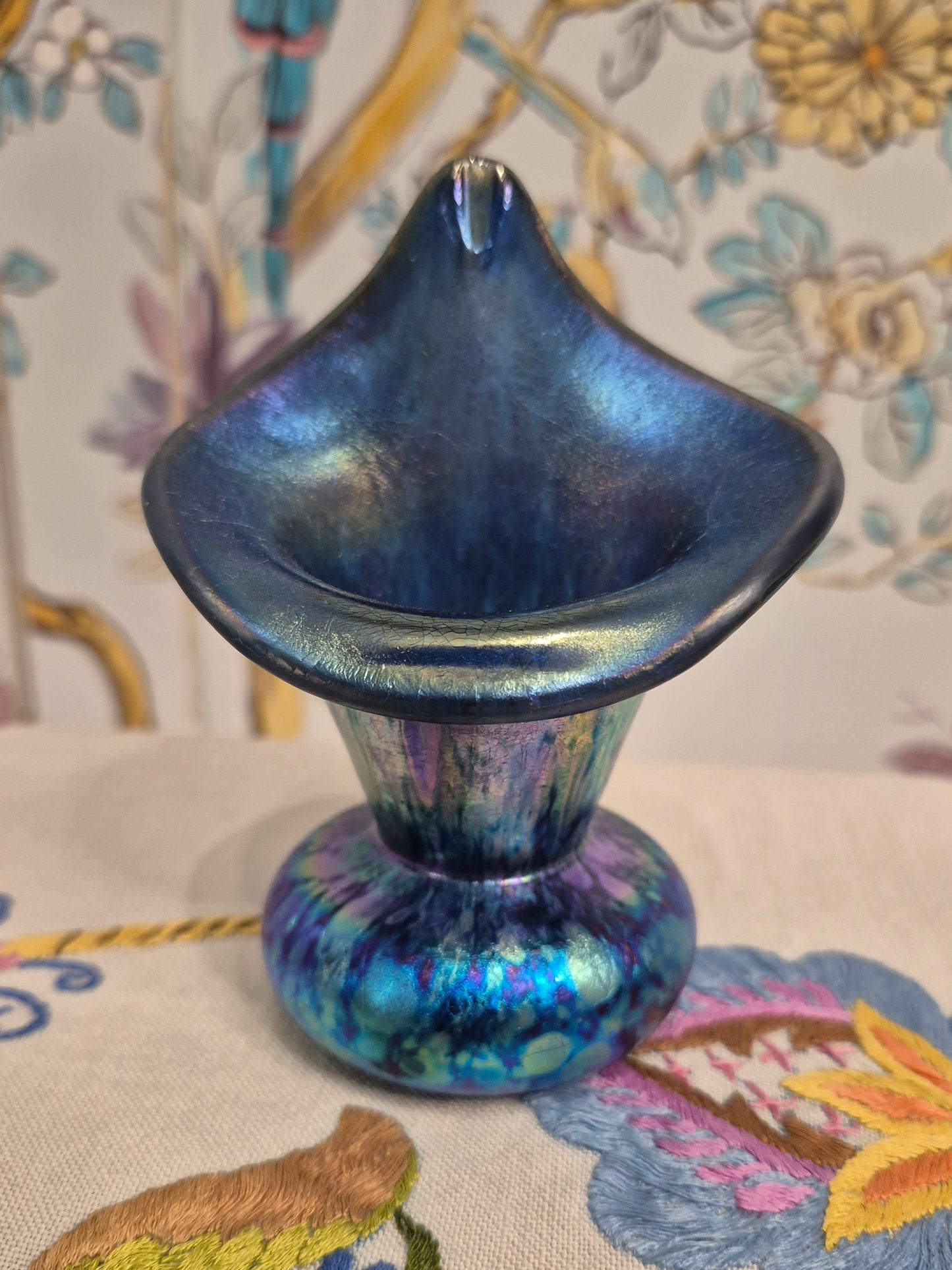 Okra Glass Jack in the Pulpit Vase c1980s