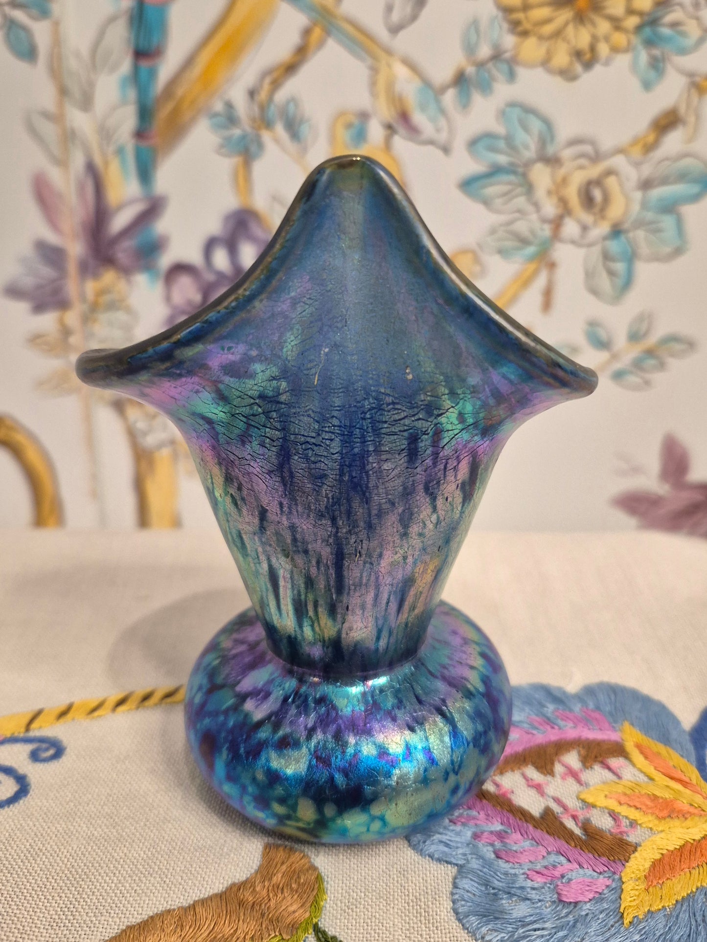 Okra Glass Jack in the Pulpit Vase c1980s