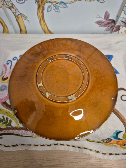 Antique French Majolica Cup and Saucer