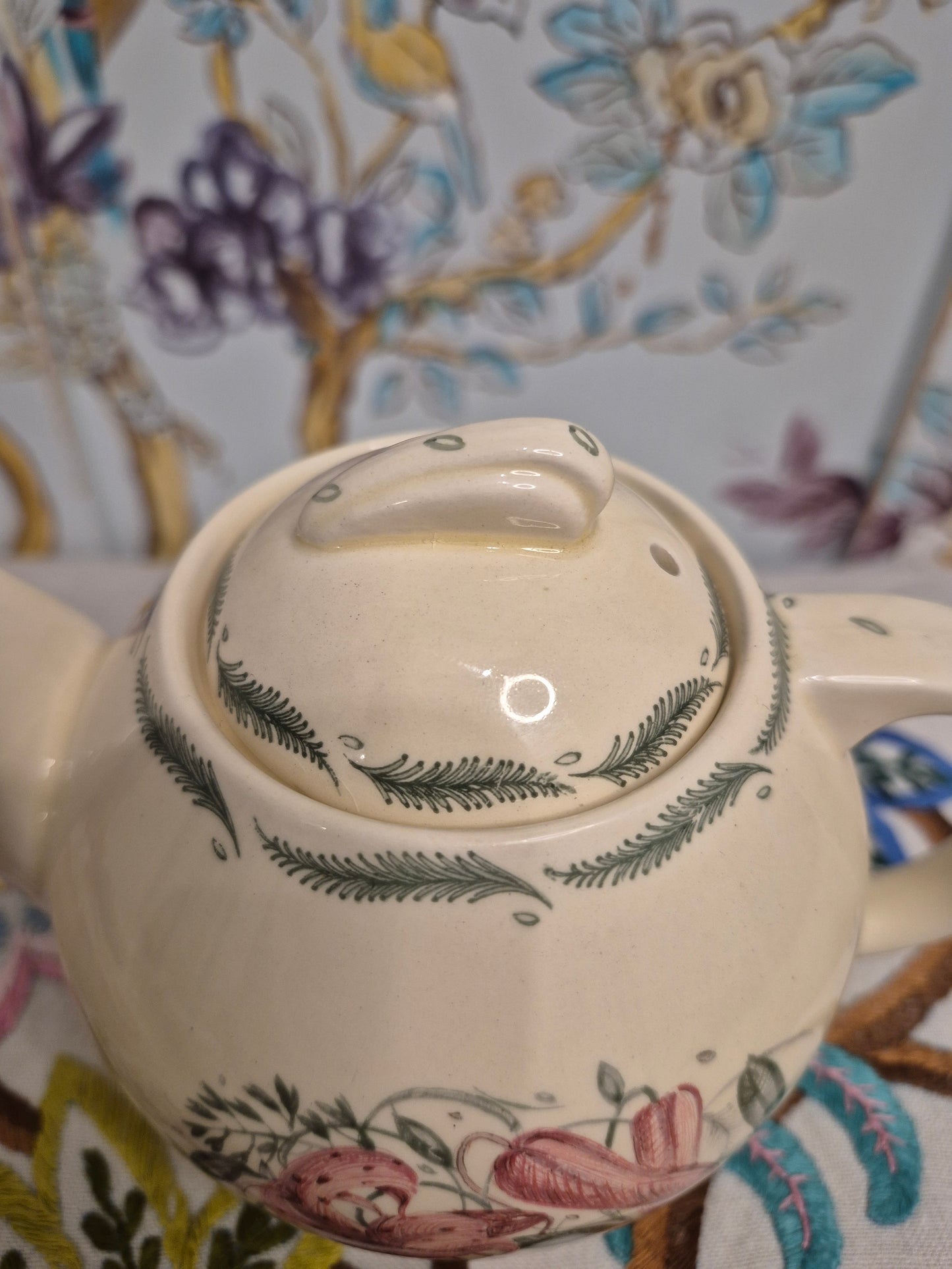 A Susie Cooper Teapot in the Tiger Lily Pattern c 1940s