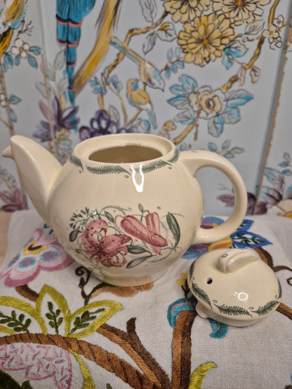 A Susie Cooper Teapot in the Tiger Lily Pattern c 1940s