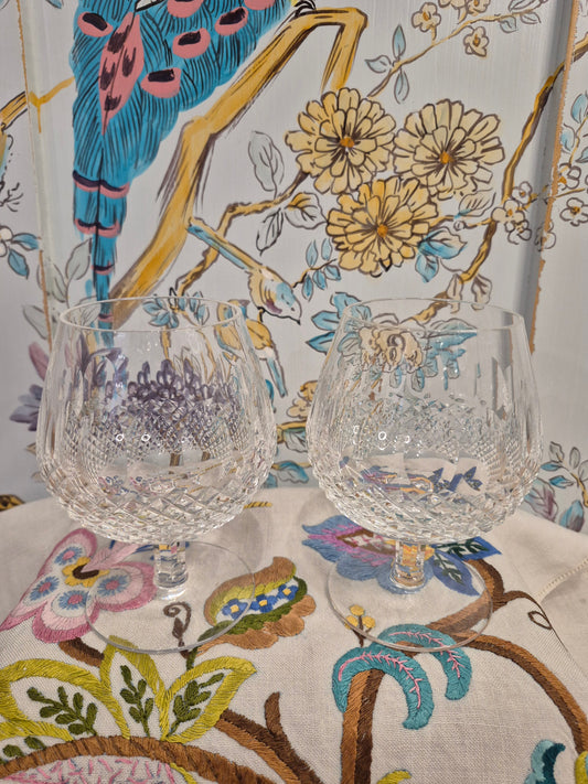 Pair of Waterford Colleen Pattern Brandy Glasses