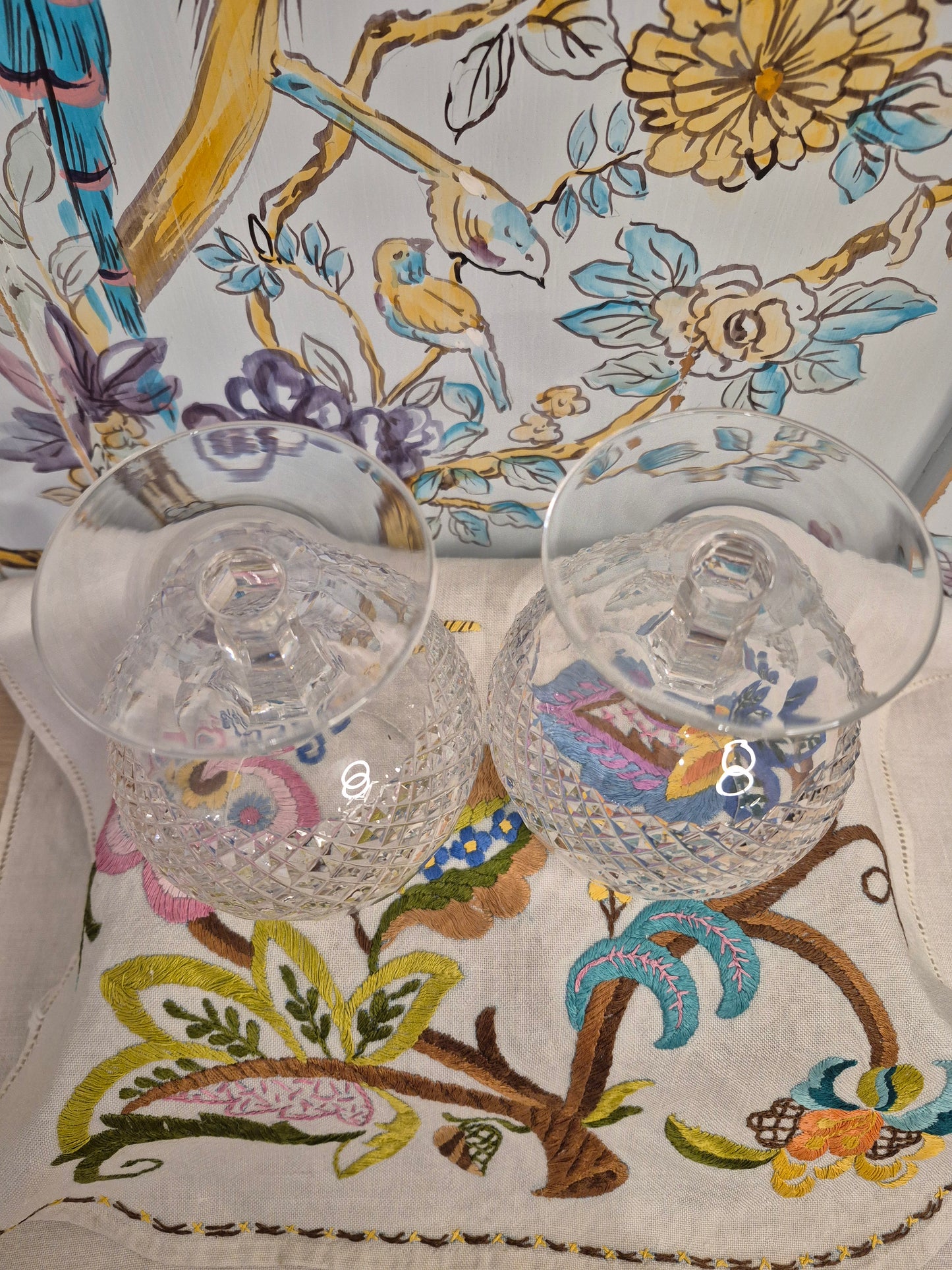 Pair of Waterford Colleen Pattern Brandy Glasses