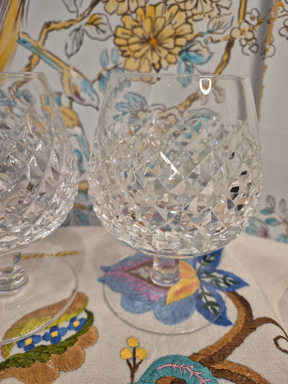 Pair of Waterford Alana Pattern Brandy Glasses