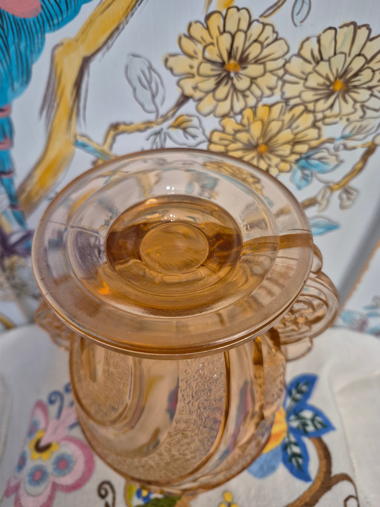 Art Deco Rosaline Glass Vase by Sowerby