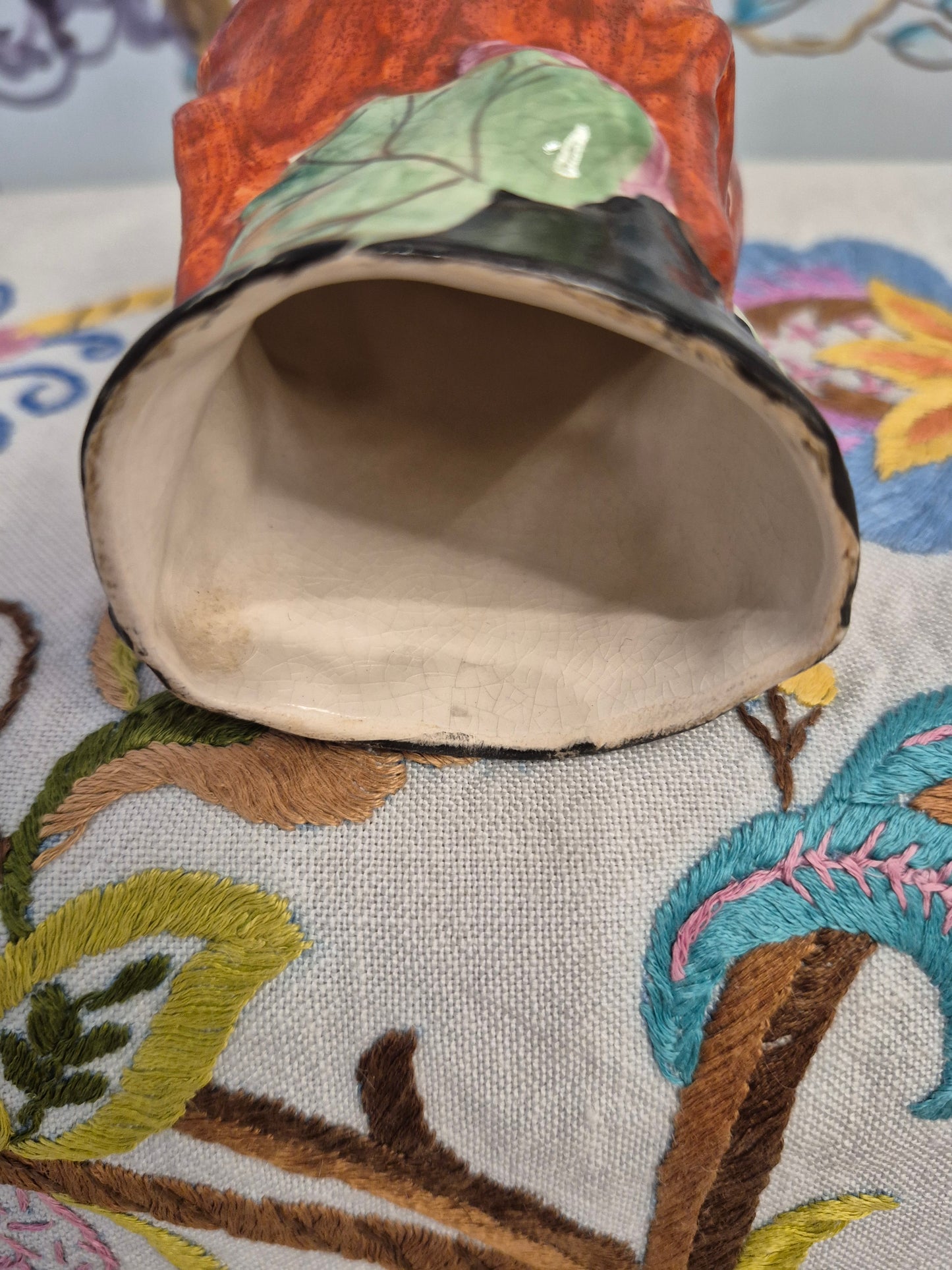 Antique Staffordshire Fox Head Stirrup Cup