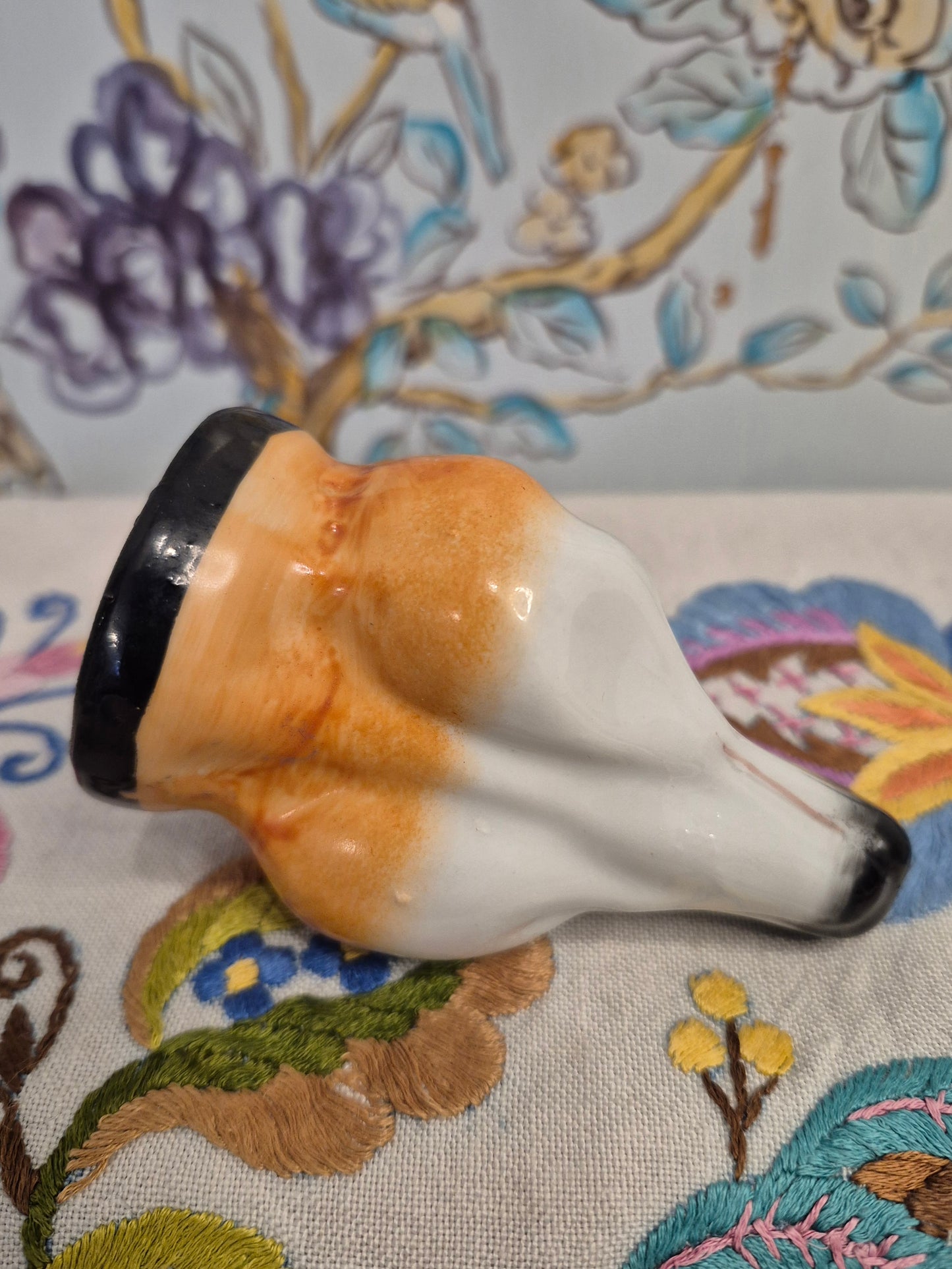 Antique Staffordshire Fox Head Stirrup Cup