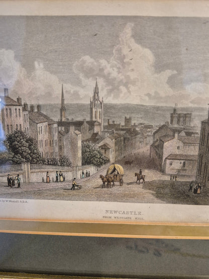 A Pair of Antique Engravings of Newcastle-Upon-Tyne