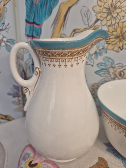 Antique Royal Worcester Cream Jug and Sugar Bowl c1877