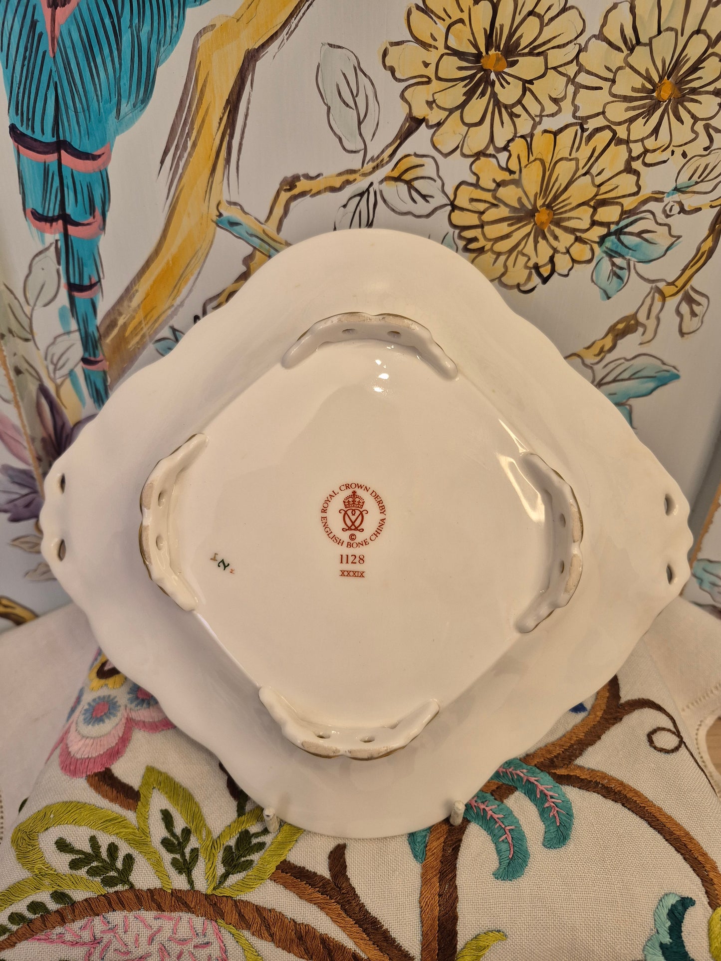 Royal Crown Derby Old Imari Acorn Design Footed Bowl