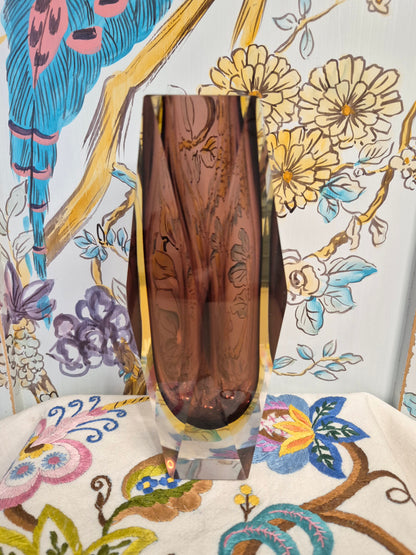 A Murano Sommerso Vase Designed by Flavio Poli