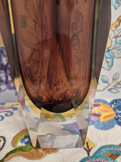 A Murano Sommerso Vase Designed by Flavio Poli