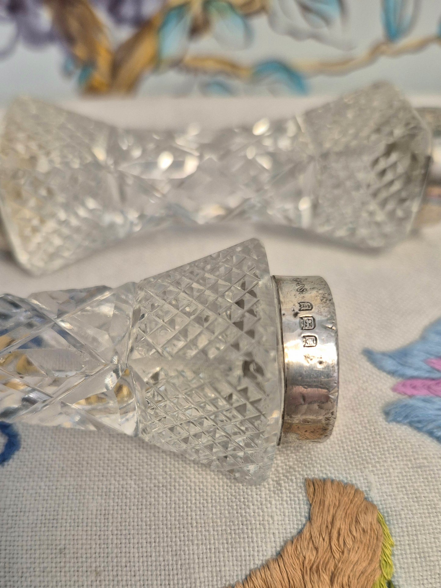 A Pair of Antique Knife or Chopstick Rests with Silver Mounts