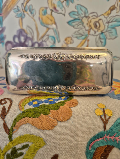 Antique Silver Trinket Box, Hallmarked Chester 1909