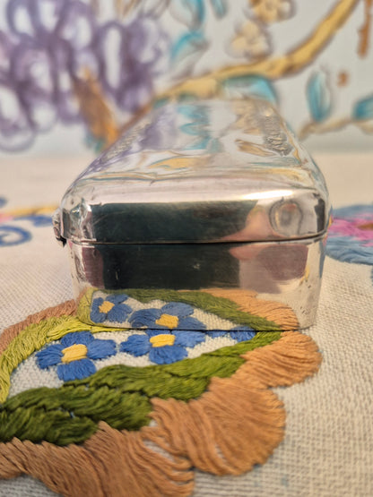 Antique Silver Trinket Box, Hallmarked Chester 1909