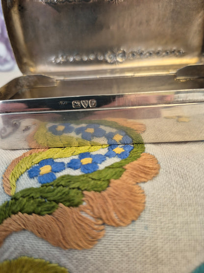 Antique Silver Trinket Box, Hallmarked Chester 1909