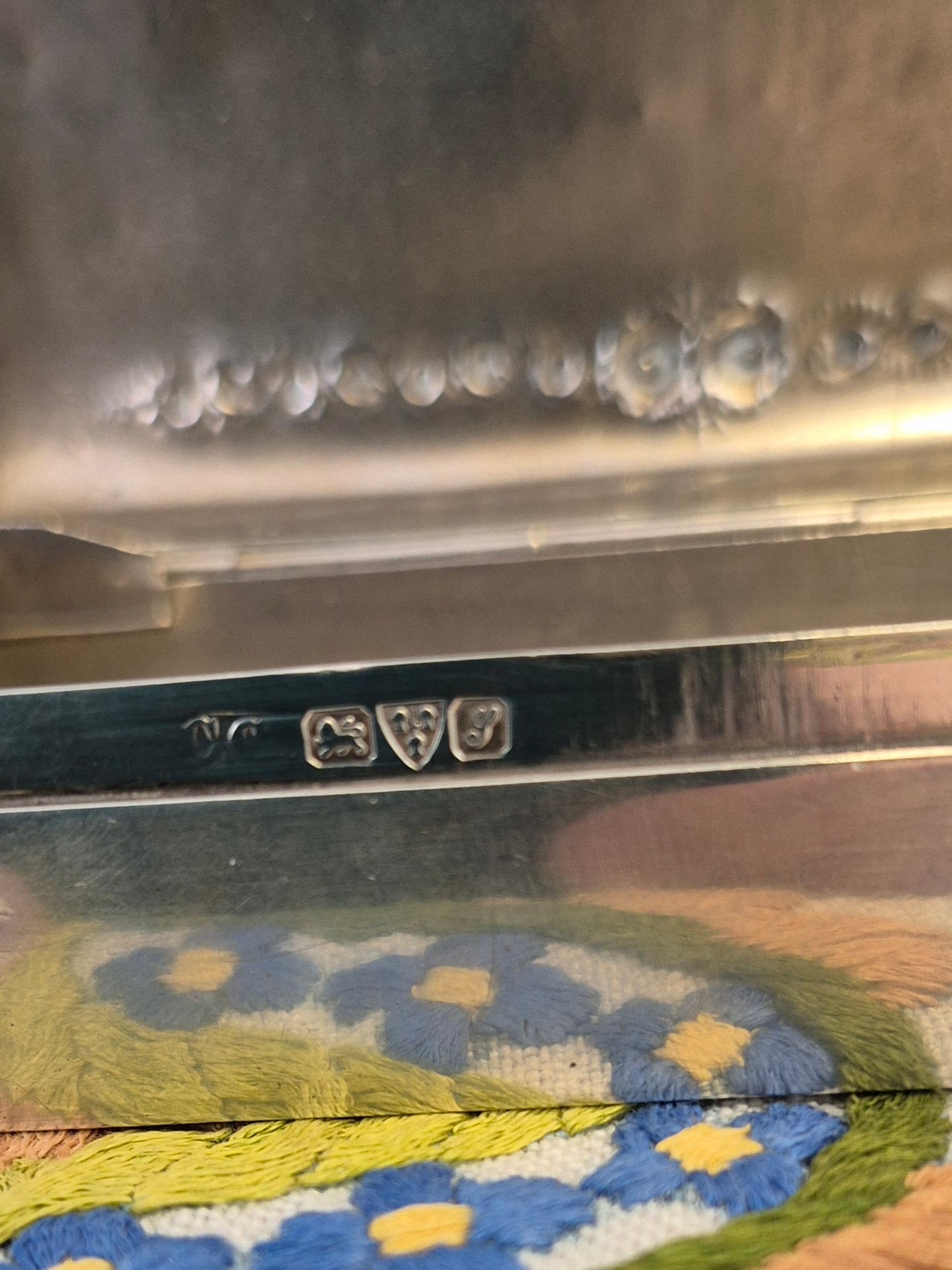 Antique Silver Trinket Box, Hallmarked Chester 1909