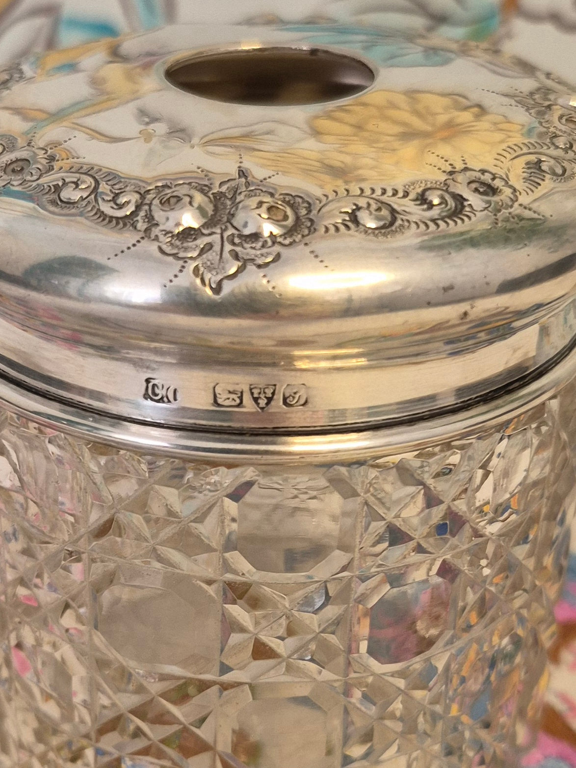 An Antique Silver Topped Hair Saver