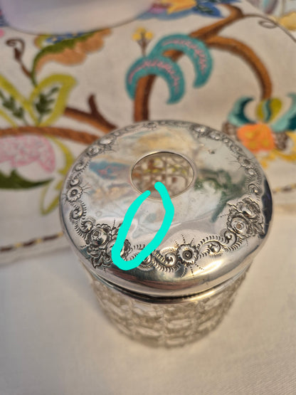 An Antique Silver Topped Hair Saver