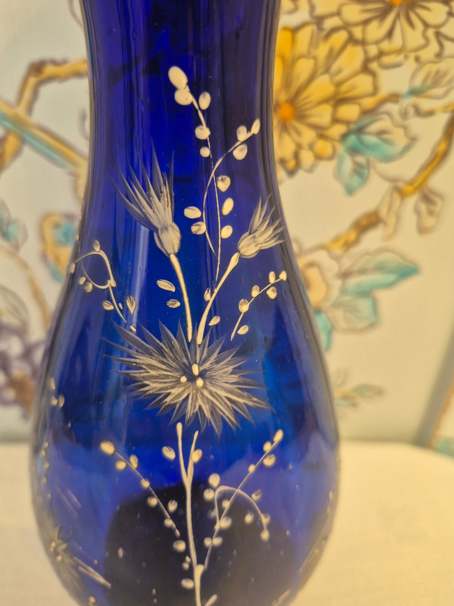 Antique Bristol Blue Jack in the Pulpit Vase