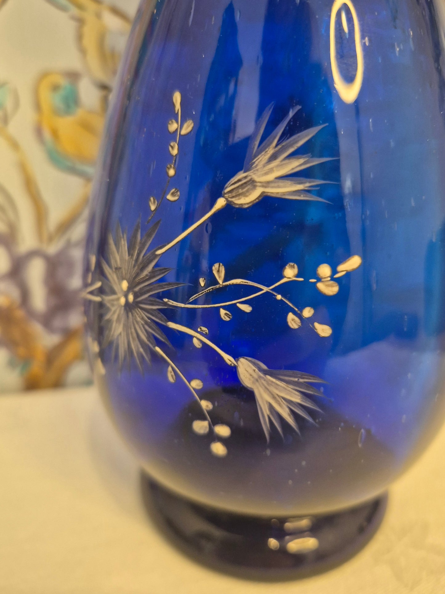 Antique Bristol Blue Jack in the Pulpit Vase